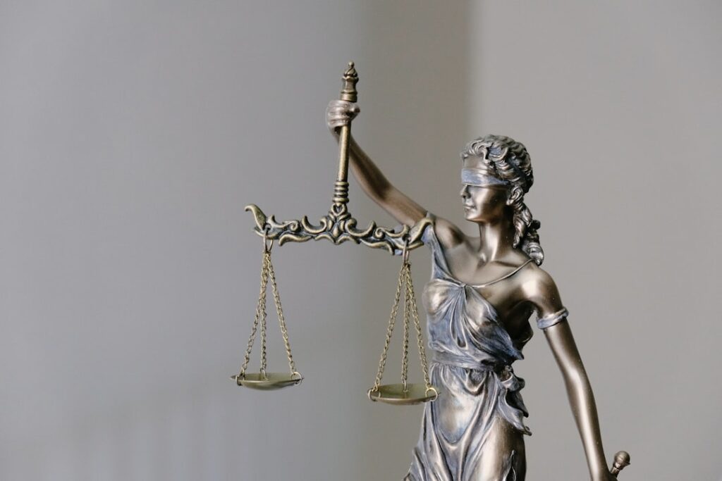 Lady Justice statue representing legal decisions and judicial action