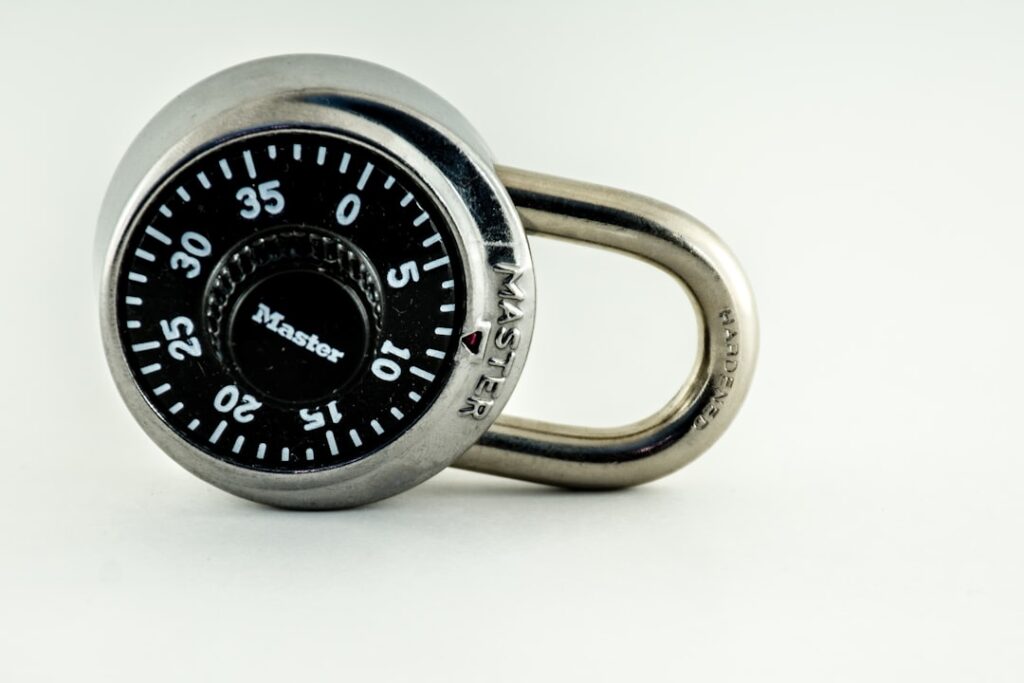 Security padlock representing contract protection