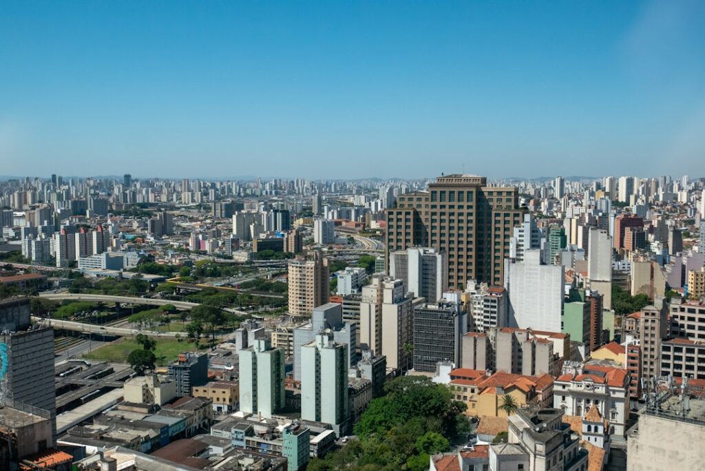 Brazilian city urban landscape showing real estate market differences